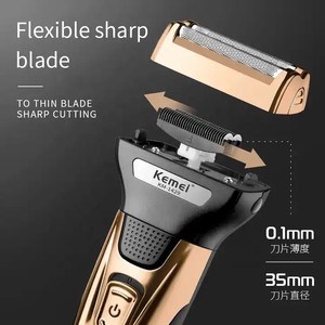 KEMEI-Tondeuse à cheveux 3 en 1, <span class=keywords><strong>rasoir</strong></span> électrique rechargeable, 3W, KM-1429, 3 têtes de coupe, recharge <span class=keywords><strong>sans</strong></span> <span class=keywords><strong>fil</strong></span> USB, pour hommes - Product Image 4