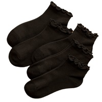 Chaussettes courtes en coton blanc tricotées, fines, à volants, respirantes et polyvalentes pour femme – Le best-seller parfait