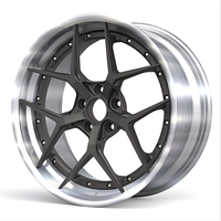 Velg Deoneo untuk Audi, 2-Piece, ukuran 15 16 17 18X8.0 19X9.0 20X9.5 21X10 22X10 24X12, Forged Polished Gold Deep Dish