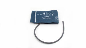 Jual obral bahan PU manset NIBP yang dapat digunakan kembali bahan PU kecil ukuran dewasa dua tabung 18-26cm lingkar lengan warna biru tekanan darah manset - Product Image 6