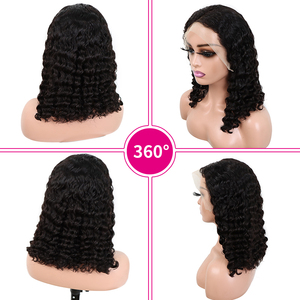 วิกผมบ๊อบลูกไม้ด้านหน้า13x4หนา180% สำหรับ<span class=keywords><strong>ผู้หญิง</strong></span>ผิวดำวิกผมบ๊อบสั้นสีดำธรรมชาติ - Product Image 6