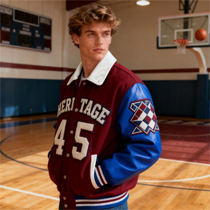 Hoge kwaliteit high street varsity jack voor heren, chenille borduurwerk, leren mouwen, op maat gemaakte <span class=keywords><strong>baseball</strong></span> letterman wollen varsity jack - Product Image 3