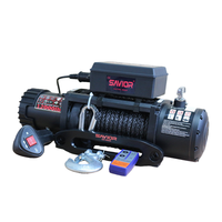 Treuil électrique haute vitesse 12000 lbs pour voiture 4x4 avec câble synthétique 12V, hauteur de levage 10m, télécommande
