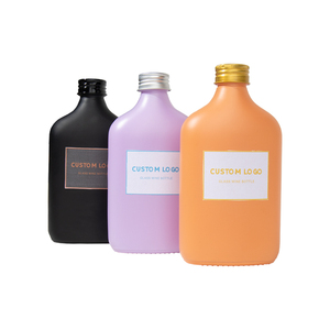 Nhà Máy Bán Buôn Sang Trọng Biểu Tượng Tùy Chỉnh Rỗng Phẳng Vuông Thủy Tinh Nước Giải Khát Cà Phê Chai Rượu Vang 250Ml Với <span class=keywords><strong>Cap</strong></span> - Product Image 2