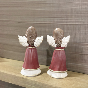 Resina <span class=keywords><strong>Angel</strong></span> Craft para Home Decoração Presentes Cute DIY Escultura Religiosa Ornamentos Jardim Art Figurine Lembrança com Amor Tema