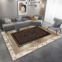 Tapis modernes pour salon, grands tapis géométriques imprimés en 3D, Alfombras, vente en gros, antidérapants, tapis noirs exquis imprimés