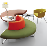 Canapé en tissu en forme de S, design moderne et économique, pour bibliothèque scolaire, mobilier de loisirs, sièges de salon pour espaces publics, canapé moelleux pour hall d'entrée