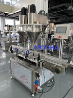 Machine de remplissage et de conditionnement à double tête pour poudre de café instantané, poudres de piment épicées, sel et poivre, avec fonction de pesage