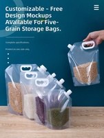 Food Grade Reusable Spout Pouch With Handle Moisture Proof Storage Bag for Grain Nut Milk Juice Coffee