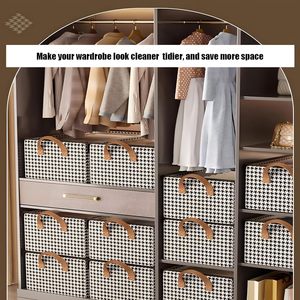 Closet Systems Organizers Clothes Pants Storage Magic <b>Box</b> Single-Tier Fabric Storage for Home <b>Wardrobe</b> Intimates Drawer Basket - Product Image 4