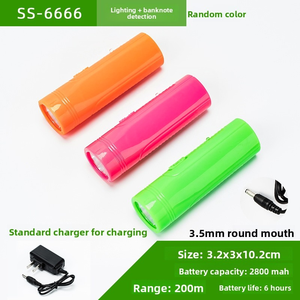 Lampe torche <span class=keywords><strong>LED</strong></span> rechargeable en ABS pour camping, <span class=keywords><strong>détecteur</strong></span> de lumière violette pour agents fluorescents, détection d'argent, marché nocturne - Product Image 3