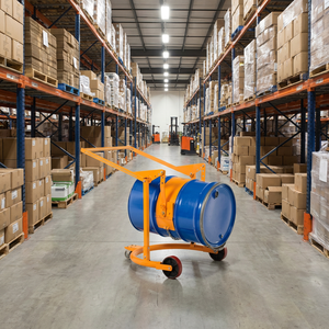 Hidrolik Varil Kaldırma ve Taşıma Arabası Yağ Varili Portatif El Tipi Döndürücü Manuel Hidrolik Varil Kaldırma Aparatı 
 Varil Kaldırma ve Taşıma Makinesi - Product Image 1