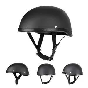 安全ヴィンテージモーターサイクルヘルメットハーフフェイススクーターマットブラックバイクヘルメット