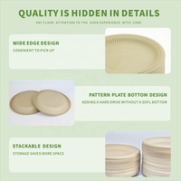 Assiette Ronde Jetable Personnalisée Écologique de 6, 7, 8, 9 et 10 Pouces en Plastique Recyclé pour Salades, Nouilles, Mariages, Fêtes, Pique-niques et Restaurants