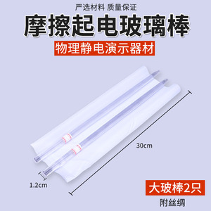 Electrostatic generation by friction of foil, electroscope, glass rod, silk, glue rod, and fur (junior high school <b>physics</b> - Product Image 5