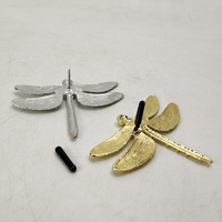 Broches Libellule en Métal Doré, Motif Insecte, Breloques pour Bougies
