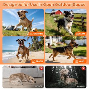 Gps Wireless <b>Dog</b> Fence System Dual Mode Collar 6561Ft Radius For Medium Large <b>Dogs</b> Rechargeable Black - Product Image 6