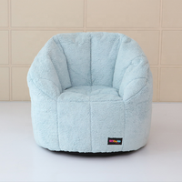 Stilvoller Indoor-Sitzsack aus Poly-Leinen-Stoff, Modernes Möbelstück, Kürbis-Sessel für Kinder & Erwachsene