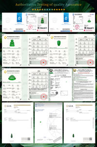 Juego de Colgante de Jadeíta de Plata Pura 925 Qingyabailu Feicui, Estilo Clásico, Joyería de Aniversario, Certificado Auténtico, Lujoso y Exquisito - Product Image 4