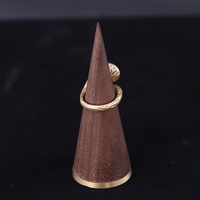 Bague ajustable ouverte en alliage de cuivre plaqué or 14 carats pour femme, motif géométrique elliptique antique avec lapis-lazuli, vente en gros