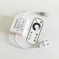 AIKEOU 220V Contrôleur LED monocanal haute tension 86 panneaux avec télécommande tactile IP20 pour bande néon COB monochrome et variateur de lumière