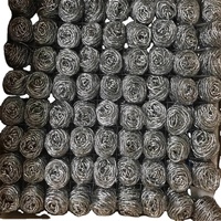 Boules de nettoyage pour ustensiles robustes, vente en gros, fil de fer, laine pour le lavage en cuisine