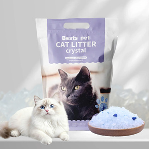 Qualità all'ingrosso 1.6L 3.8L prodotti per animali domestici per gatti a bassa polvere riutilizzabili in Silicone lavanda cristallo lettiera per gatti - Product Image 6
