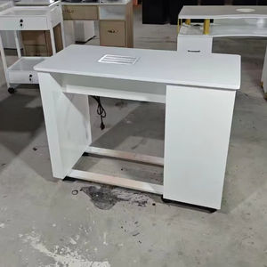 Mesa de manicura de almacenamiento <span class=keywords><strong>multicapa</strong></span> moderna personalizable, muebles de salón de uñas de lujo con <span class=keywords><strong>colector</strong></span> de polvo en salón de belleza, Spa de uñas - Product Image 6