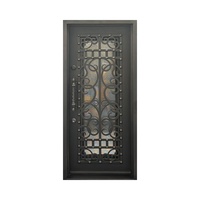 Porte double finition patine antique pour salon ou couloir Matériau en acier