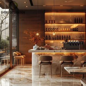 Diseño de mostrador de bar moderno Estructura de cafetería comercial integrada - Product Image 6