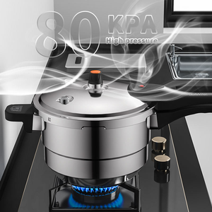 หม้อความดันเหนี่ยวนำก๊าซอเนกประสงค์ทำจากสแตนเลสสตีล201ดีไซน์ใหม่อุปกรณ์ทำอาหารชิ้นเนื้ออบไอน้ำ - Product Image 4