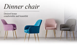 Hiện Đại Accent Dinning Phòng Đen Tím Vàng Xám Xanh Xanh Ăn Nhung Cánh Tay Ghế Vanity Chaise Đỏ Sang Trọng Phòng Khách Ghế - Product Image 5