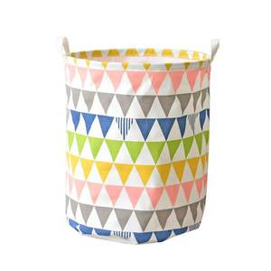 Panier sale pliable de grande taille à impression personnalisée Paniers à linge pliables en toile pliable - Product Image 3