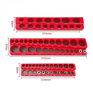 Hot sell high quality magnetic socket tray organizer accommodates 30 sockets 1/4 3/8 1/2 metric/inch magnetic socket organizer
