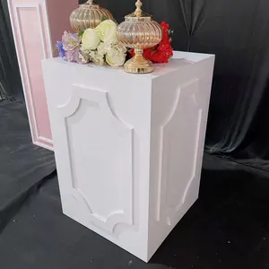 白色聚氯乙烯支柱婴儿淋浴蛋糕架活动装饰桌