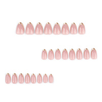 Faux Ongles en Gel Acrylique Certifiés en Gros, Longue Durée, Couverture Complète, Motif Papillon Français, pour Salon de Manucure et Maquillage