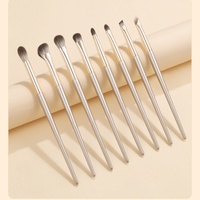 Ensemble de 15 pinceaux de maquillage en fibres synthétiques dorées avec manche en plastique, pinceaux pour fard à paupières et blush, ensemble complet portable, origine Henan
