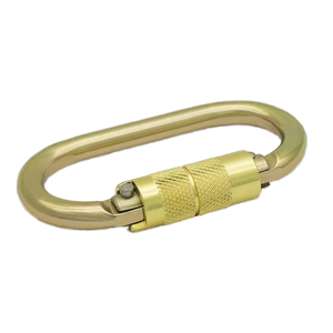 Mousqueton en acier inoxydable à double verrouillage 45KN en forme de D pour l'escalade en plein air, accessoire de sécurité - Product Image 1