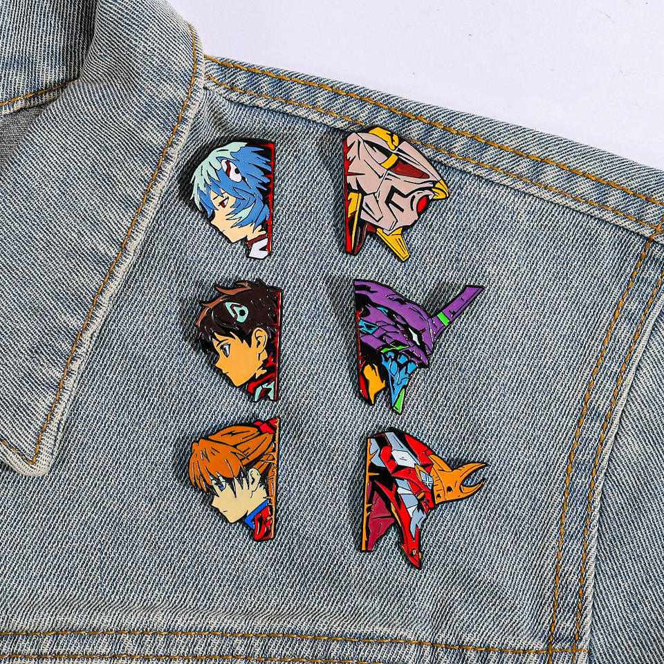 Classic EVA Anime Character Enamel Pin Cool Robot Alloy Badge Japanese ...