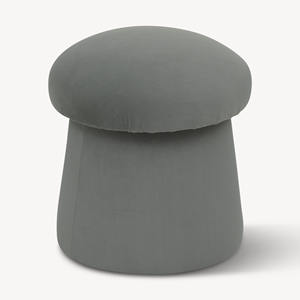 PUFF MOD. NOAH SILENZIOSO. CM 37 H. 40 IN VELLUTO VERDE CELADON - Product Image 1