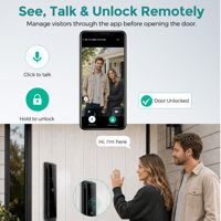 Cerradura Inteligente WiFi SJJ Totalmente Automática TTLock Tuya con Reconocimiento Facial, Vena de la Palma, Cámara de Mirilla, Videoportero, Desbloqueo Remoto y Control en la Nube
