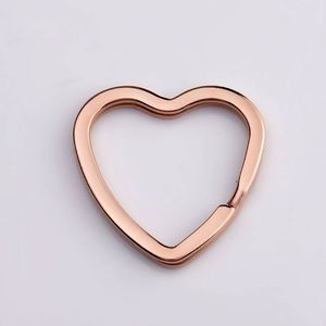Porte-clés en acier inoxydable en forme de cœur pour couples, pendentif DIY, bijou à suspendre, porte-clés de voiture - Product Image 3