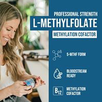 L-Méthylfolate 5-MTHF 15mg Plus Méthyl B12 Forme Active Capsules Végétaliennes Faible Teneur en Sucre Soutien Cérébral, Humeur, Cœur et Nerfs Complément Alimentaire