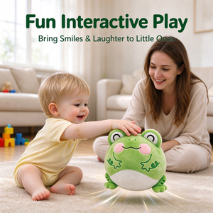 Jouets animaux rebondissants en peluche de dessin animé avec son, rechargeables par USB, cadeau éducatif précoce pour enfants et tout-petits - Product Image 3