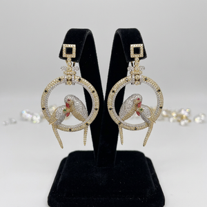 Boucles d'oreilles pendantes en or jaune massif 14 carats avec diamant naturel 8,10 carats, bijoux de luxe hip-hop pour femmes - Product Image 4