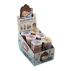 Nastro Adesivo Elastico in Carta Washi con Inchiostro Cristallino per Decorazioni Fai-da-Te, Stile Cartone Animato Gao Shan Wen Chuang Mu Zi Li - Product Image 5
