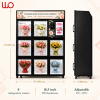 Distributeur automatique intelligent de fleurs à 8 compartiments avec réfrigération pour fleuristes, centres commerciaux et communautés