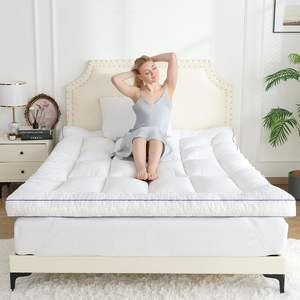 Atasan kasur busa memori 2 inci, ukuran penuh 3D, penutup bantalan kasur gelembung untuk nyeri punggung, atas bantal diisi busa mewah - Product Image 2