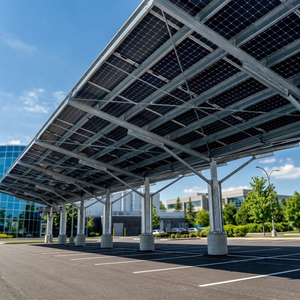 Estructura de Carport Solar PRIME con Paneles Integrados, Marco Metálico, Superficie Anodizada, Resistencia al Viento 60M/s, Carga de Nieve 1.5KN/m2, Estacionamiento Exterior - Product Image 2