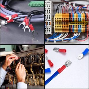 Kit Assortito 480/300/280 Pezzi Connettori per Cavi in Rame Isolati Terminali Elettrici a Forcella ad Anello in Plastica Crimpati - Product Image 3